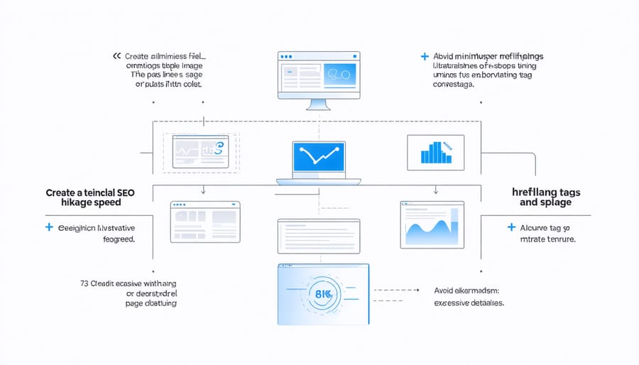 Diagram depicting technical SEO elements for international visibility